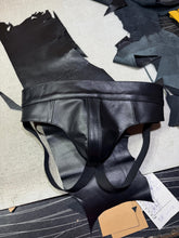 enuine Cowhide Leather Fetish Jockstrap/Underwear | Premium Black Genuine Leather Jockstrap | Harness Style with Elastic Straps