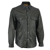 Mens Leather Shirt Full Sleeves