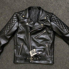 Padded Biker Jacket | Fashion Leather Jacket | Uniform Leather Jacket