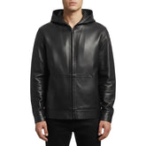 Lamb Leather Hoodie | Men Leather hoodie