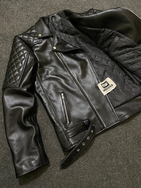 Padded Biker Jacket | Fashion Leather Jacket | Uniform Leather Jacket