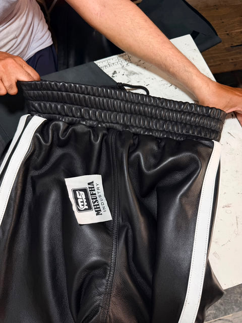 leather jogger/trouser/pant