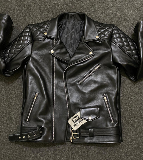 Padded Biker Jacket | Fashion Leather Jacket | Uniform Leather Jacket