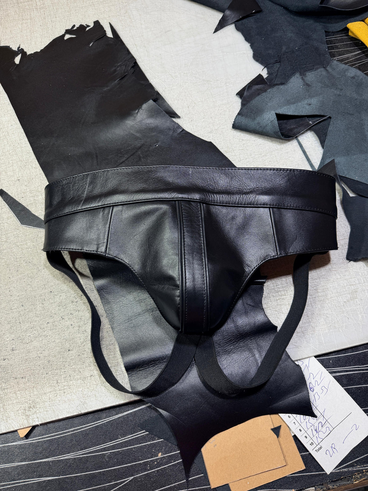 enuine Cowhide Leather Fetish Jockstrap/Underwear | Premium Black Genuine Leather Jockstrap | Harness Style with Elastic Straps