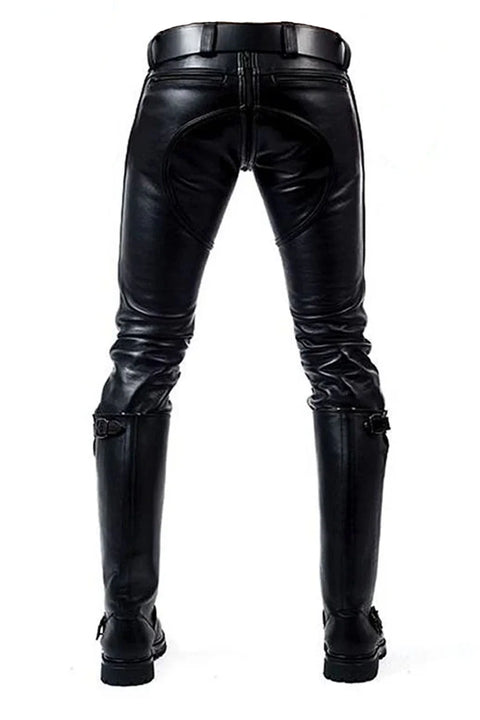 leather padded pant for men | Gay leather pant