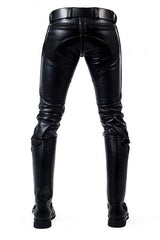 leather padded pant for men | Gay leather pant