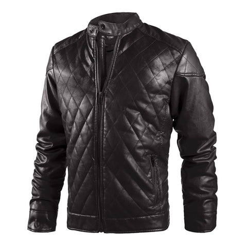 Black Quilted Leather Jacket