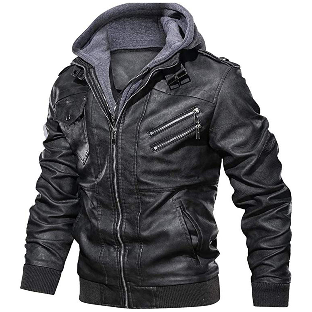 LEATHER HOODIES