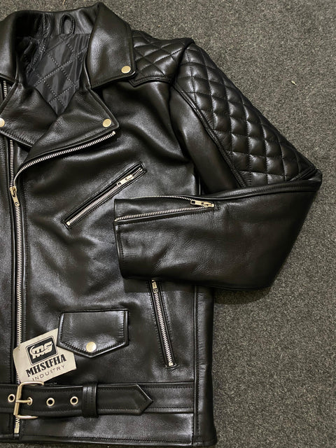 Padded Biker Jacket | Fashion Leather Jacket | Uniform Leather Jacket