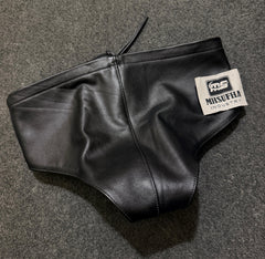 Premium Black Genuine Leather Jockstrap | Lace-Up Front Fetish Jock | Leather Laceup Underwear