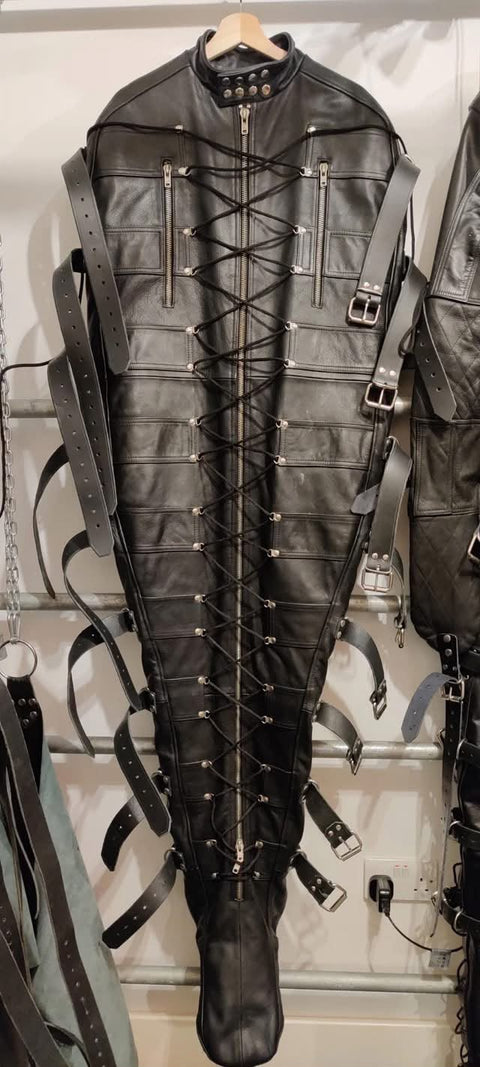 Genuine Cowhide Leather Sleepsack with Leather Lining/Sleeping Bag