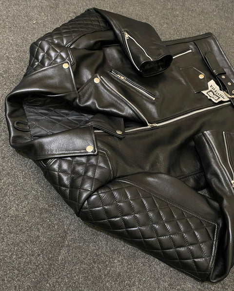 Padded Biker Jacket | Fashion Leather Jacket | Uniform Leather Jacket