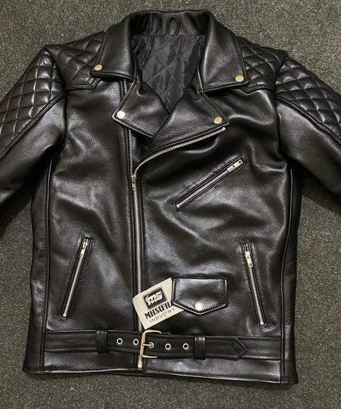 Padded Biker Jacket | Fashion Leather Jacket | Uniform Leather Jacket
