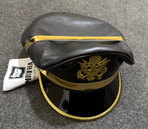 Lederkappe aus echtem Rindsleder | Leder-Muir-Cap | Leder-Polizeimütze