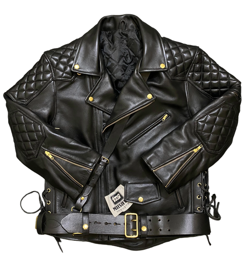 Quilted Leather Biker Jacket