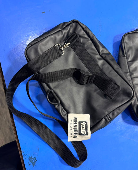Herren-Gürteltasche 3-in-1 aus echtem Leder | Schwarze Crossbody-Bauchtasche und Schultertasche