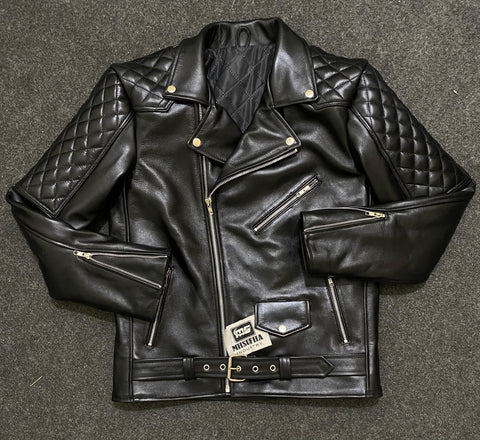 Padded Biker Jacket | Fashion Leather Jacket | Uniform Leather Jacket