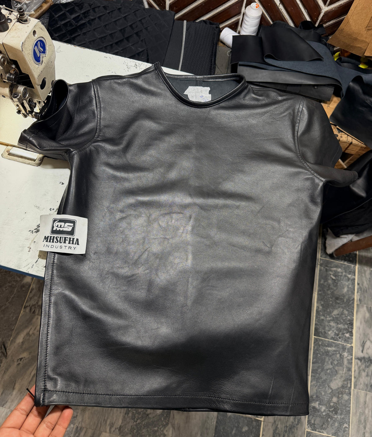 Leather Tshirt | Lamb leather shirt