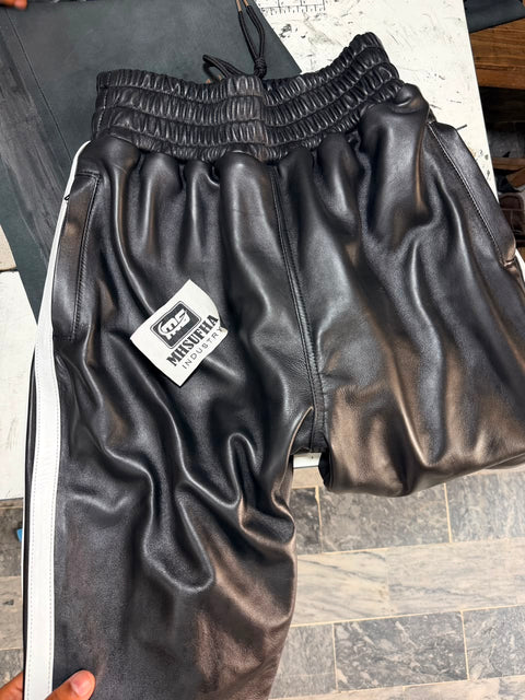 leather jogger/trouser/pant