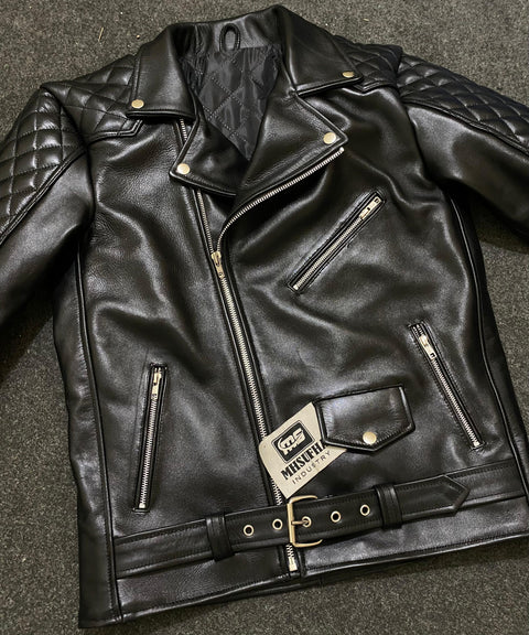 Padded Biker Jacket | Fashion Leather Jacket | Uniform Leather Jacket