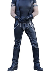 leather pipping pant