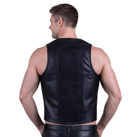 Leather Bar vest | Leather fashion Vest