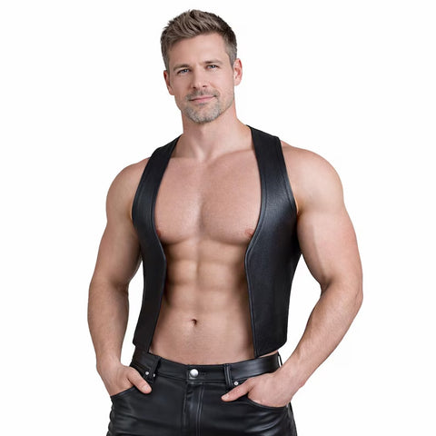 Leather Bar vest | Leather fashion Vest