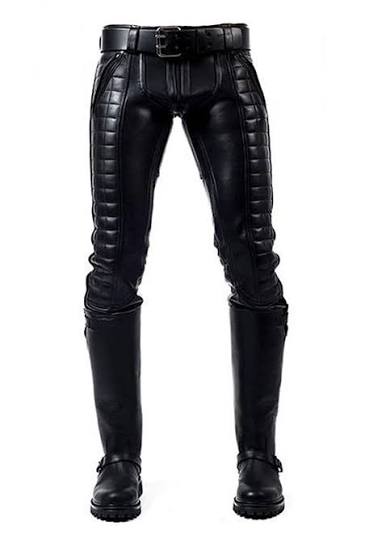 leather padded pant for men | Gay leather pant